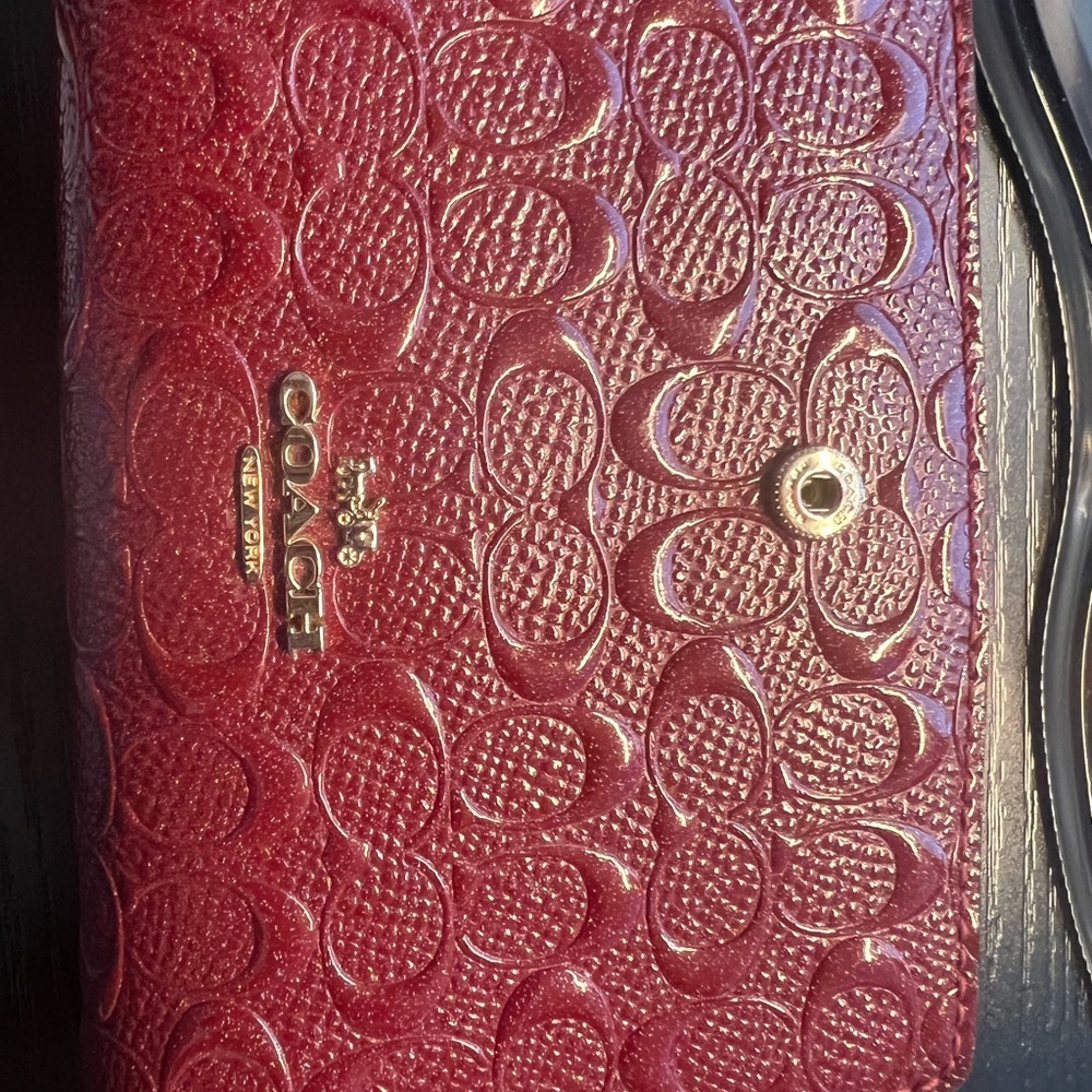 Coach Cherry Embossed Wallet